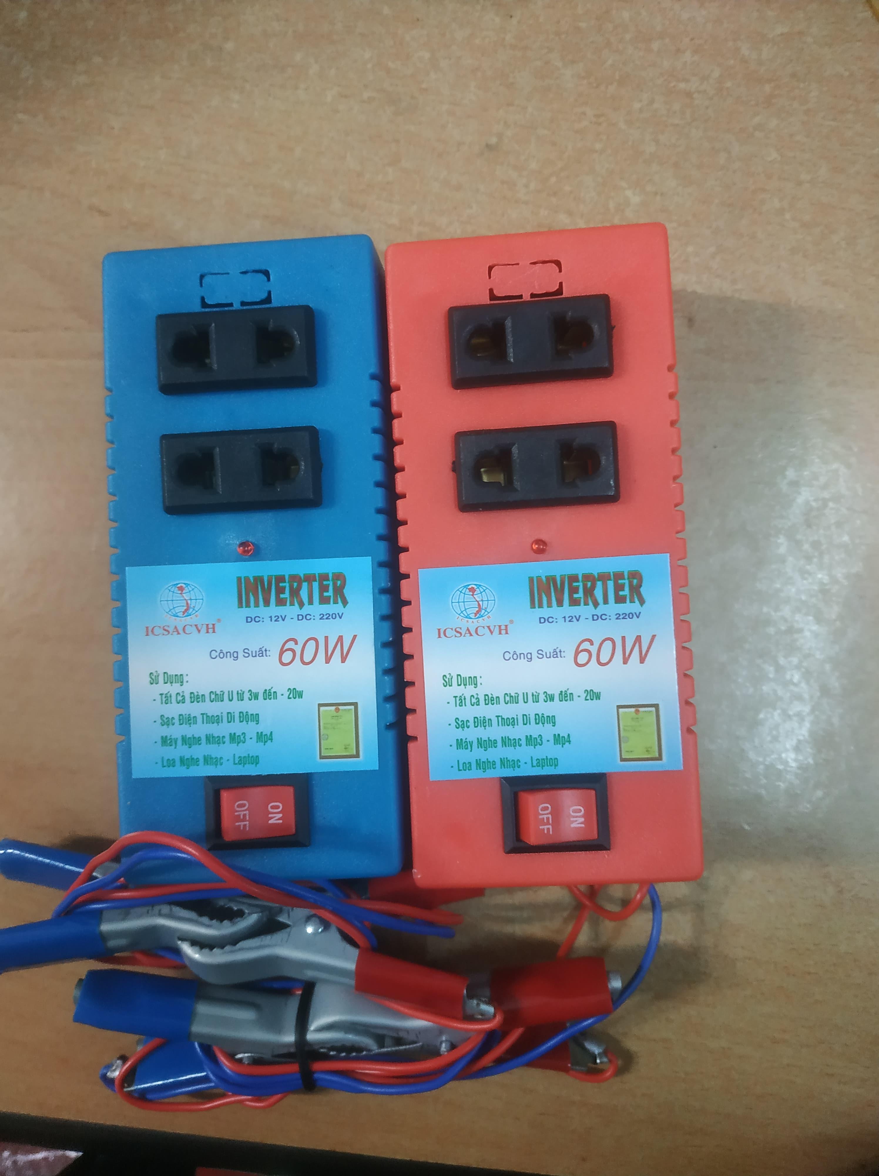 Bộ đảo điện 12v ra 220v công suất 60w