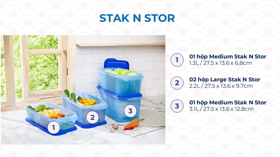 Bộ hộp trữ mát Modern Fridge (8) - Tupperware