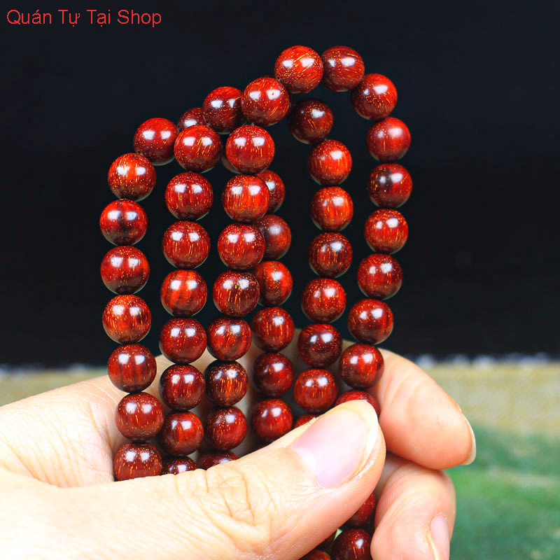 Vòng tay phong thủy gỗ đàn hương đỏ