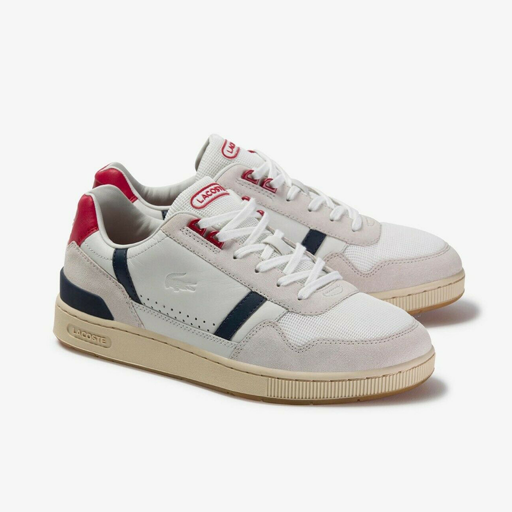 [FreeshipMAX] Giày Lacoste T-Clip Leather – Trắng sữa
