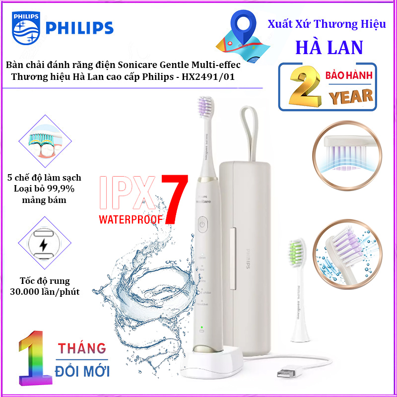 Philips Sonicare gentle multi-effecc hx2491/01 electric toothbrush, serial 3900