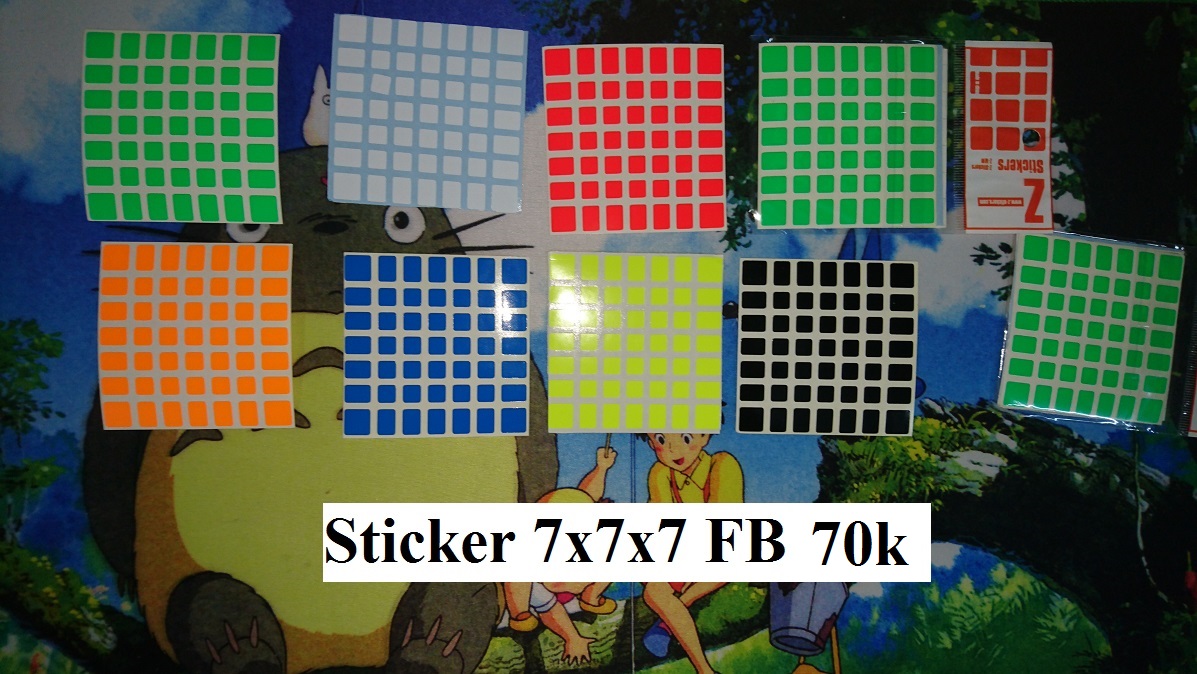 Phụ kiện Rubik. Sticker Rubik 4567