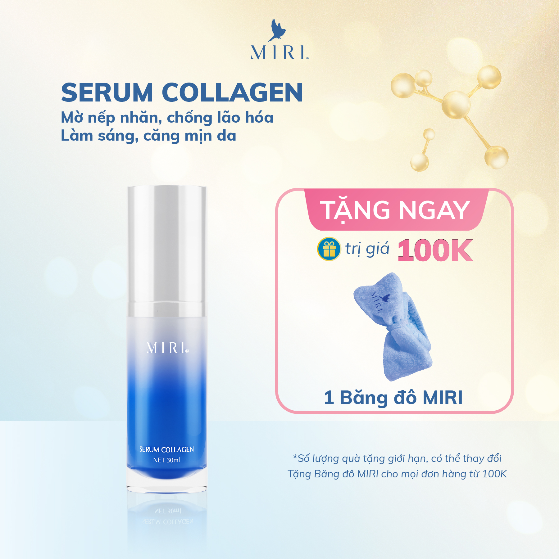 Serum Collagen Dưỡng Sáng Căng Bóng Trẻ Hóa Làn Da MIRI (30ml)