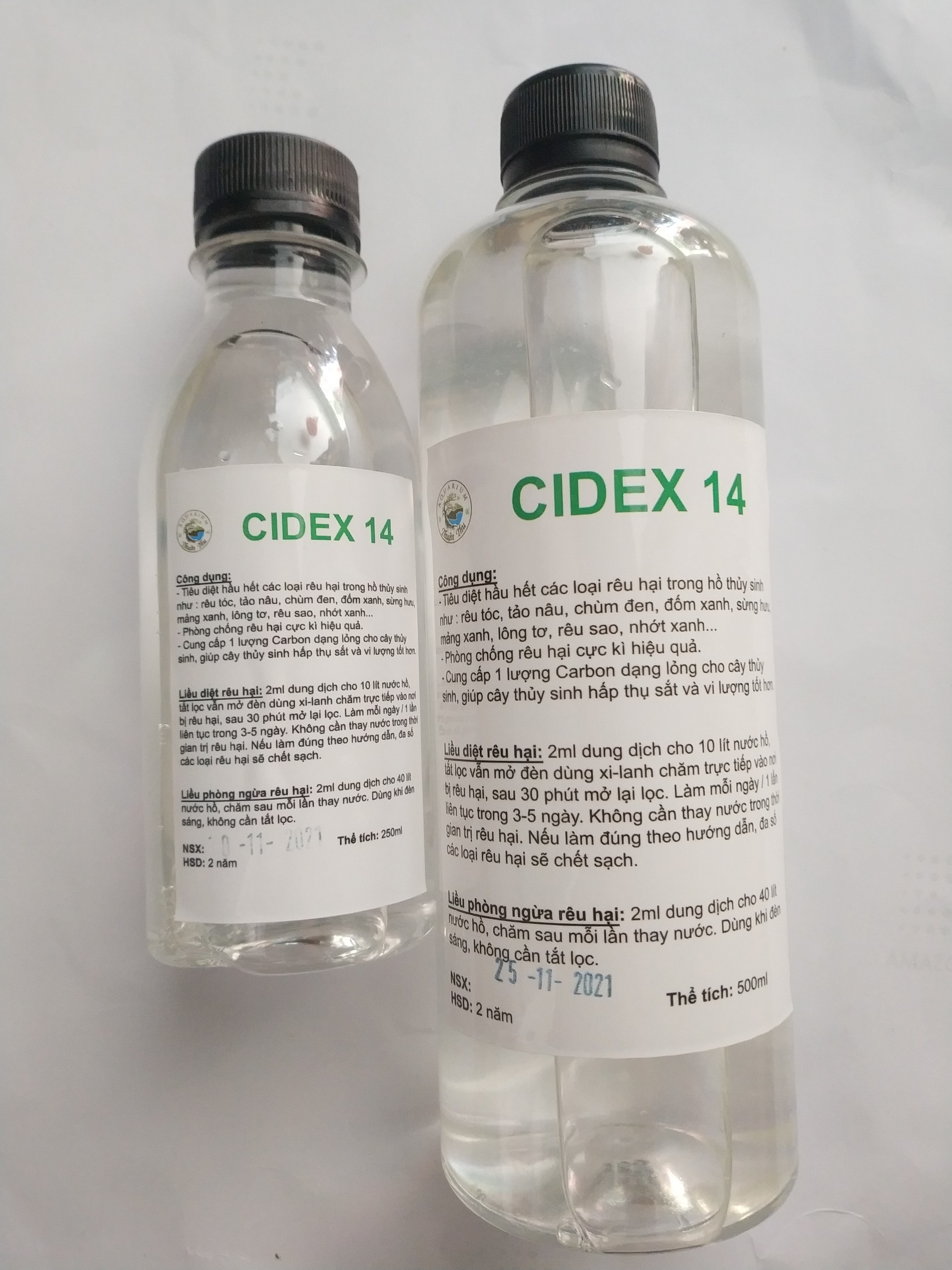 Dung Dịch Cidex 14 chuyên trừ rêu tảo hại tảo nâu, tảo xanh, rêu tóc cho bể thủy sinh