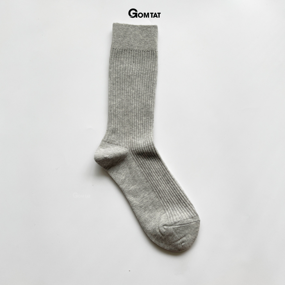Combo 10 đôi tất nam cổ cao 25cm gomtat gân chìm, chất liệu cotton cao cấp êm mềm đi thoáng - five-tay10-cao-cb10