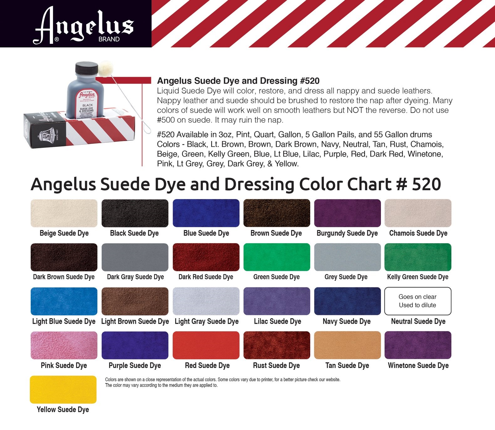 [HCM]Thuốc nhuộm lên da lộn Angelus Suede Dye – 90ml (3Oz)