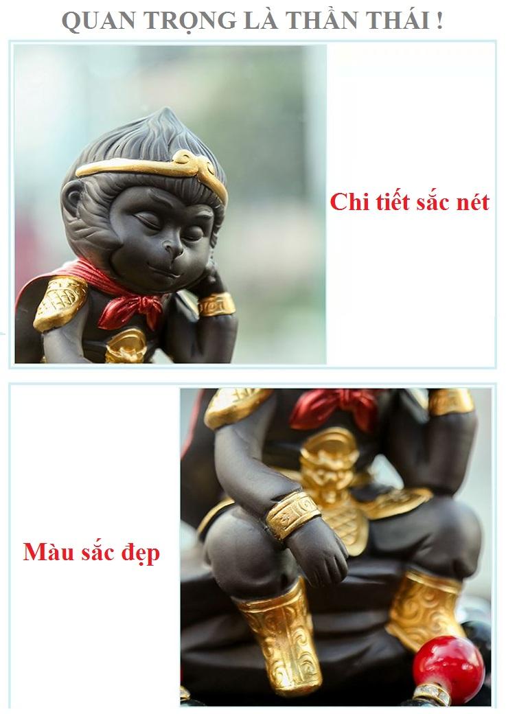Tượng gốm Tôn Ngộ Không ngủ gật