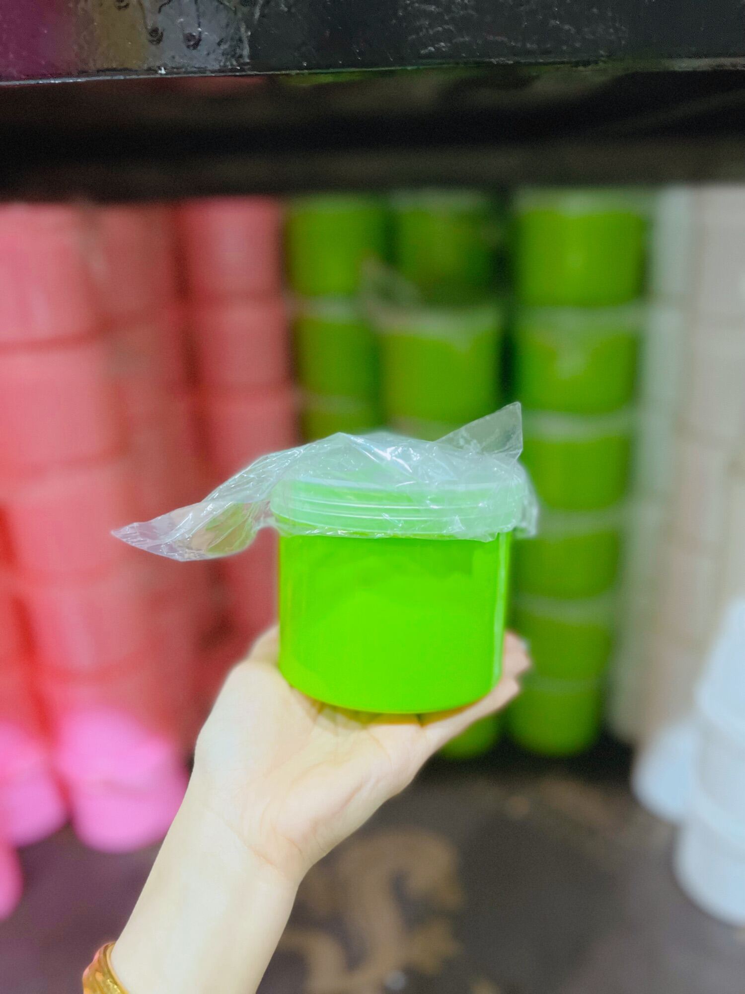 Hủ nhựa đựng kem 500g màu đen