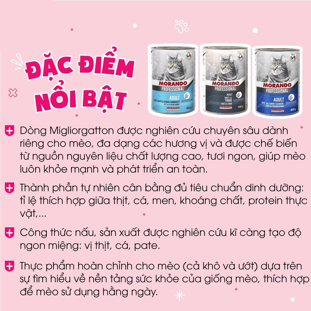 [Hoàn Tiền 10%] Pate Morando cho mèo nhiều vị - Dog Paradise