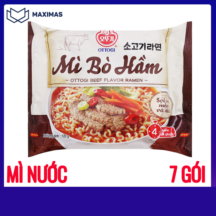 Mì Bò Hầm Ottogi 7 gói 120g Shop Maximas