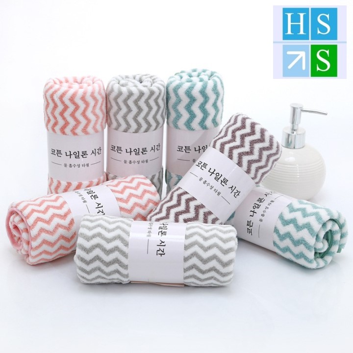Set 10 chiếc KHĂN MẶT KẺ HÀN QUỐC (30 x 50cm) cực mềm mịn, thấm hút tốt (Hàng xuất khẩu Hàn Quốc)