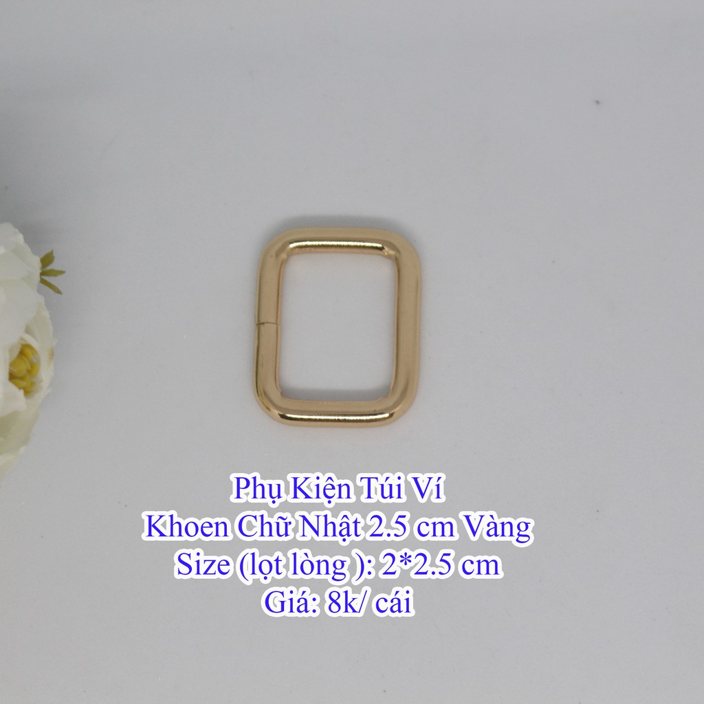 2.5cm Rectangular Rings (15K/1 Piece)