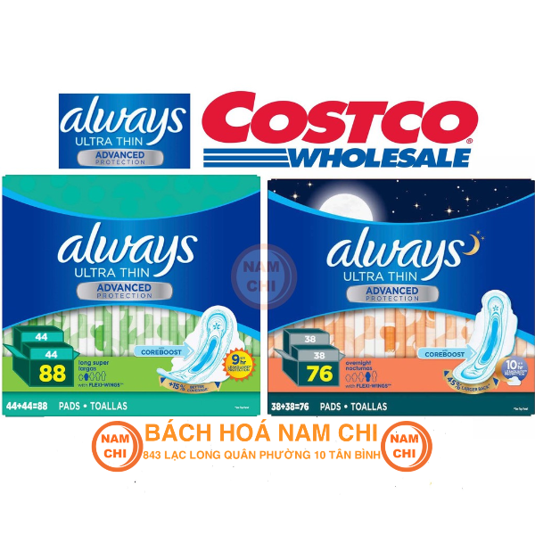 Băng vệ sinh mỹ siêu mỏng cánh always ultra thin advanced protection - chuẩn usa