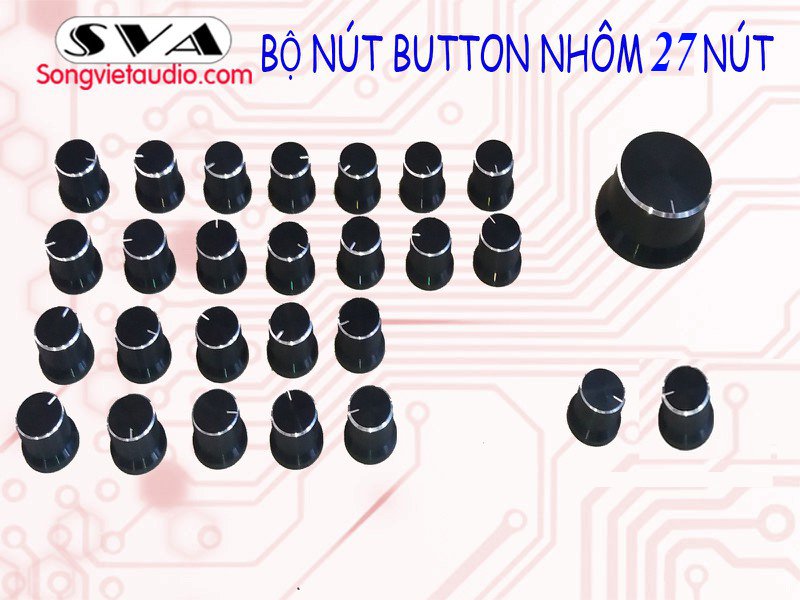 Bộ núm nhôm 1 viền dùng cho ampli gia đình