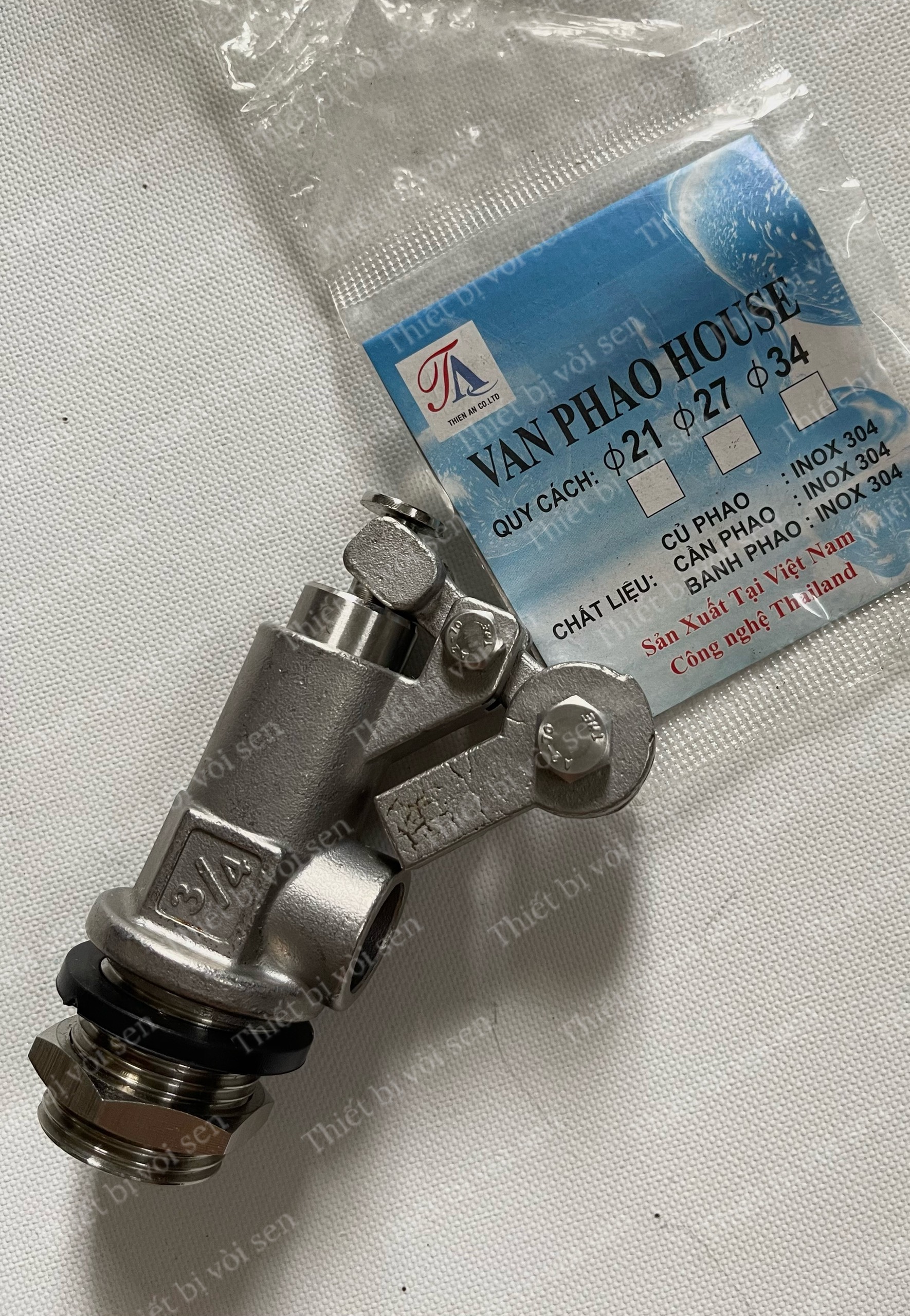 (HCM) VAN PHAO HỒ CƠ INOX 304 Phi 21,27,34