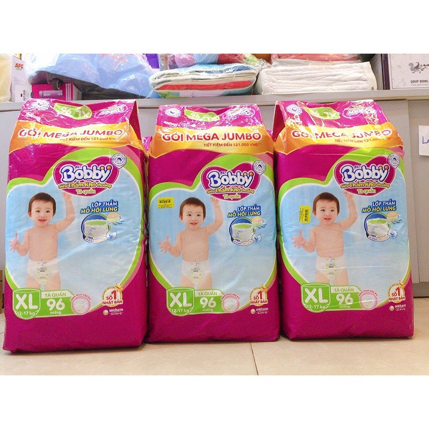 Tã quần Bobby Mega Jumbo XL96