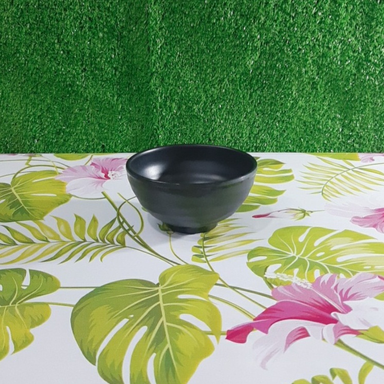 [HCM]Chén cơm nhựa Melamine kiểu đen Nhám cao cấp (CO15N)