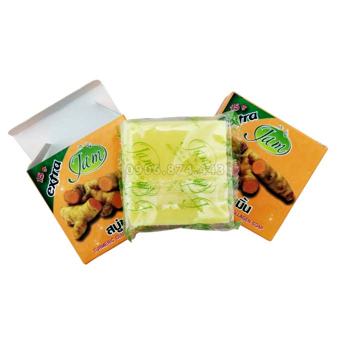 【HOT】 Lẻ 1 Cục Xà Phòng (Xà Bông) Cám Nghệ Jam Extra Thái Lan