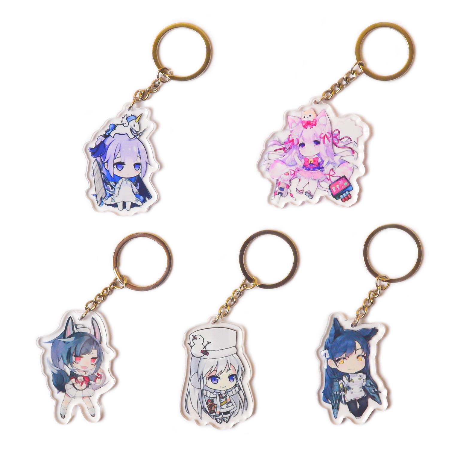 [thanh lý bán lỗ] Móc khóa Anime Acrylic Mica Chibi - Azur Lane [PKA] [KS18]
