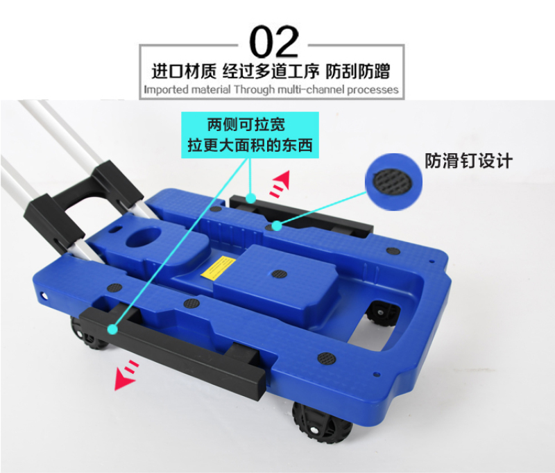 Xe kéo hàng, kéo hành lý gấp gọn du lịch chịu tải 200kg Hàng nhập khẩu giá rẻ