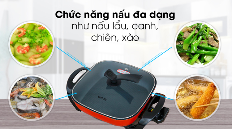 [Quà tặng Enfa] Nồi lẩu điện gia đình Supor