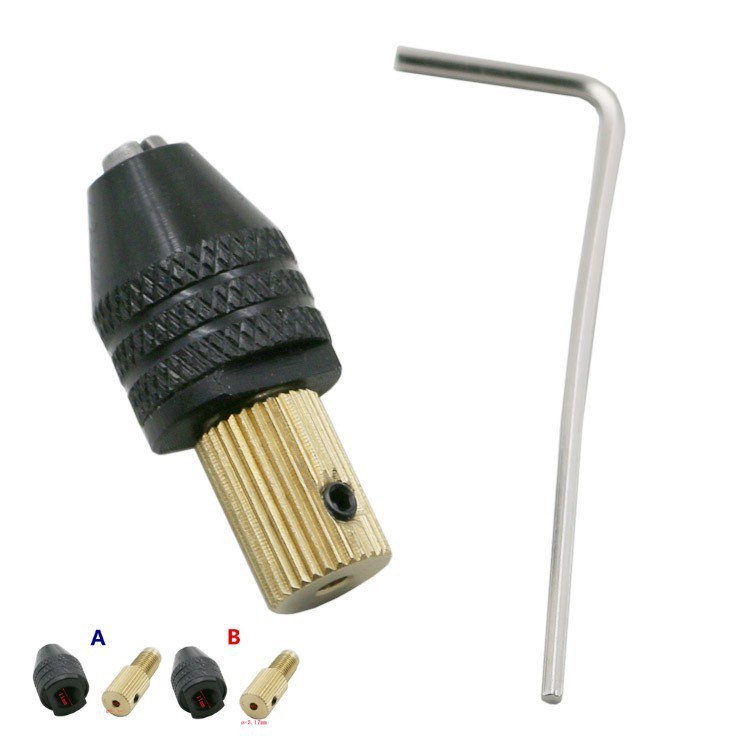 [HCM]Đầu kẹp mũi khoan cho Motor trục 2.3mm - 3.17mm - 5mm