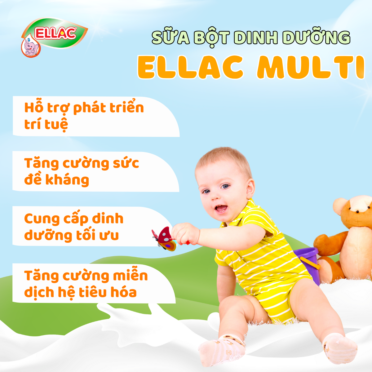SỮA BỘT DINH DƯỠNG ELLAC MULTI 400G