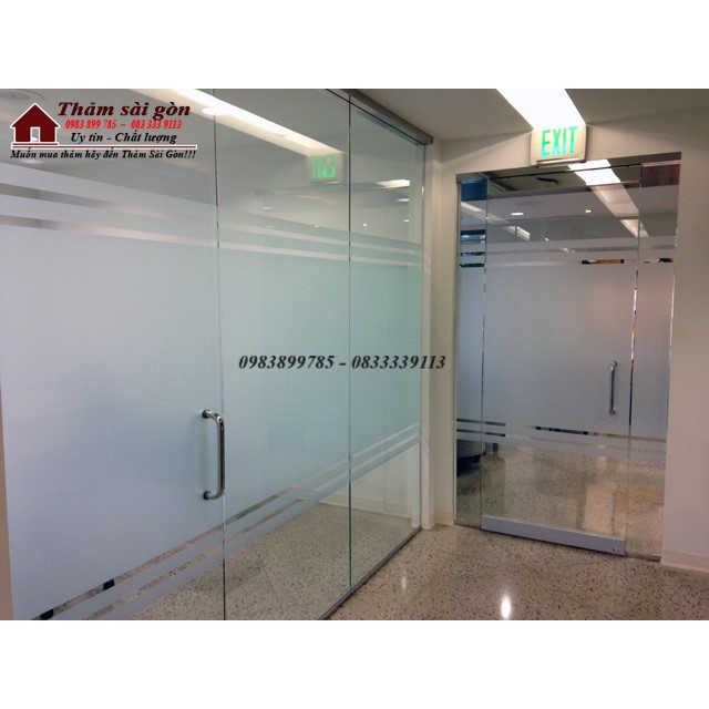 Decal dán kính cát mờ
