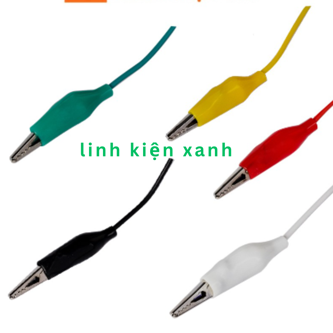 Combo Bó 10 Dây Kẹp Cá Sấu 5 Màu 50cm
