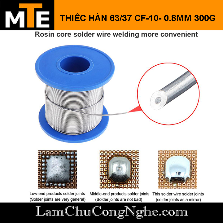 Thiếc hàn 63% CF-10 Dây 0.8mm Flux 2%