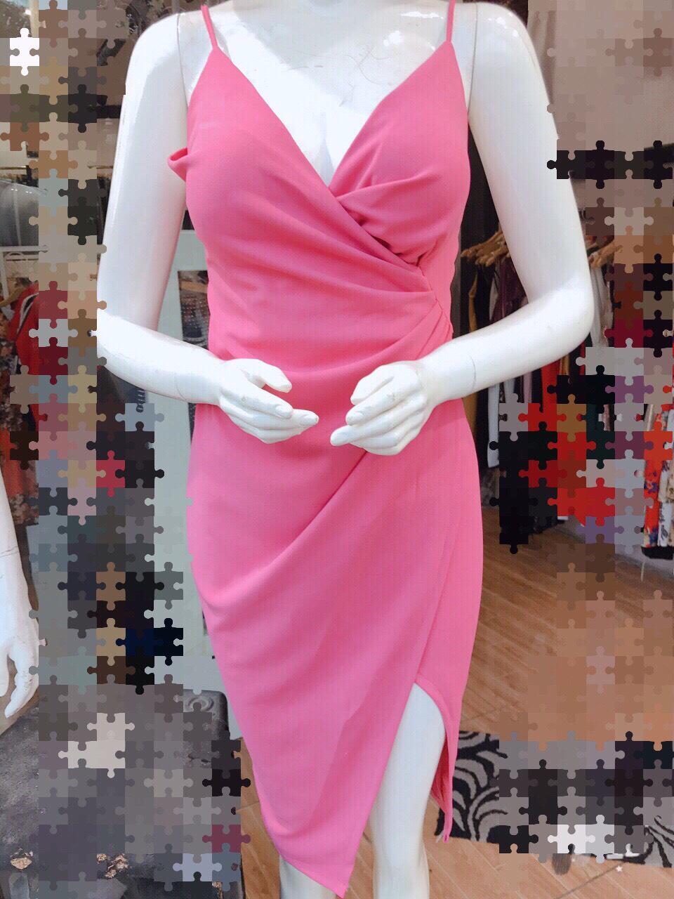 ĐẦM BODY 2 DÂY NHÚNG EO HÀNG THIẾT KẾ CAO CẤP SIÊU PHẦM TẠI ELISE ( HÌNH MẪU CHỤP THẬT )