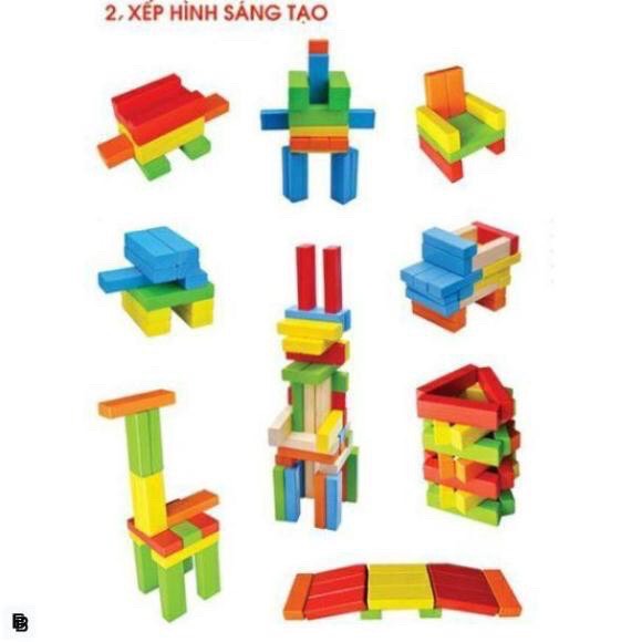 [HCM]BỘ RÚT THANH GỖ MÀU 48 CHI TIẾT