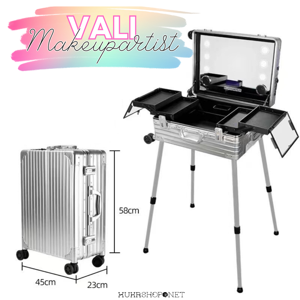 VALI MAKEUP siêu tiện dụng dành cho Makeup Artist có đèn cảm ứng có loa