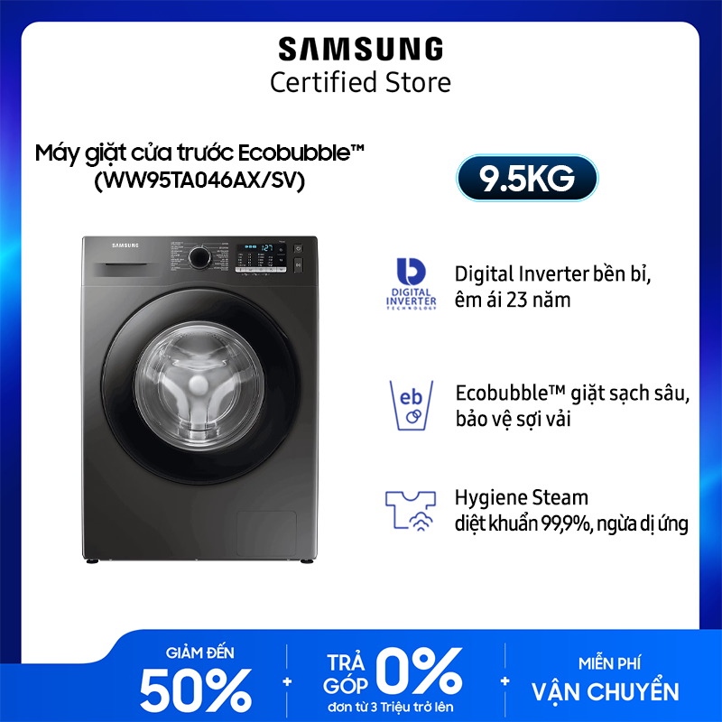[Chỉ Giao + Lắp Hà Nội] Máy giặt Samsung Ecobubble 95kg (WW95TA046AX)