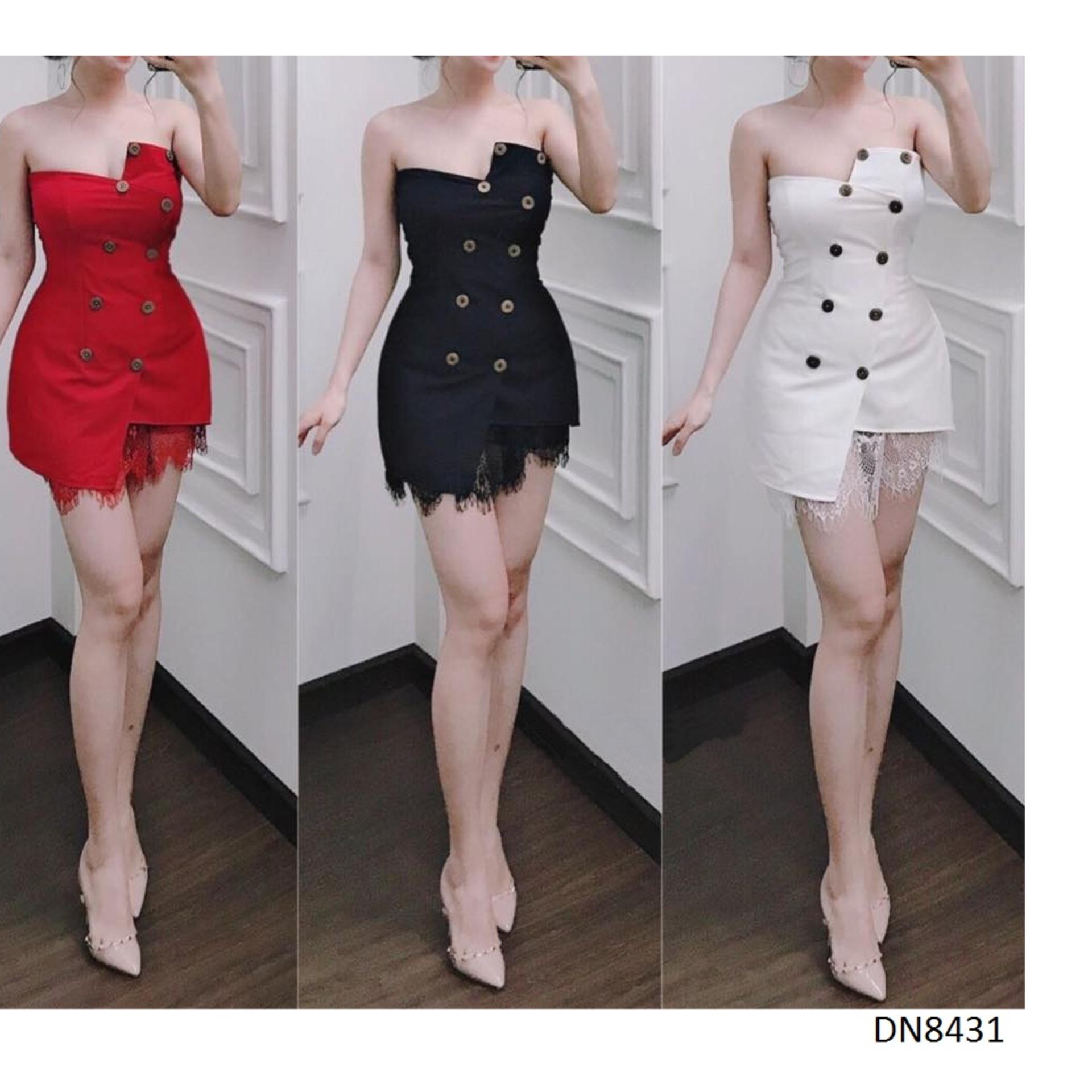 sét áo ống kaki nút chân váy ren