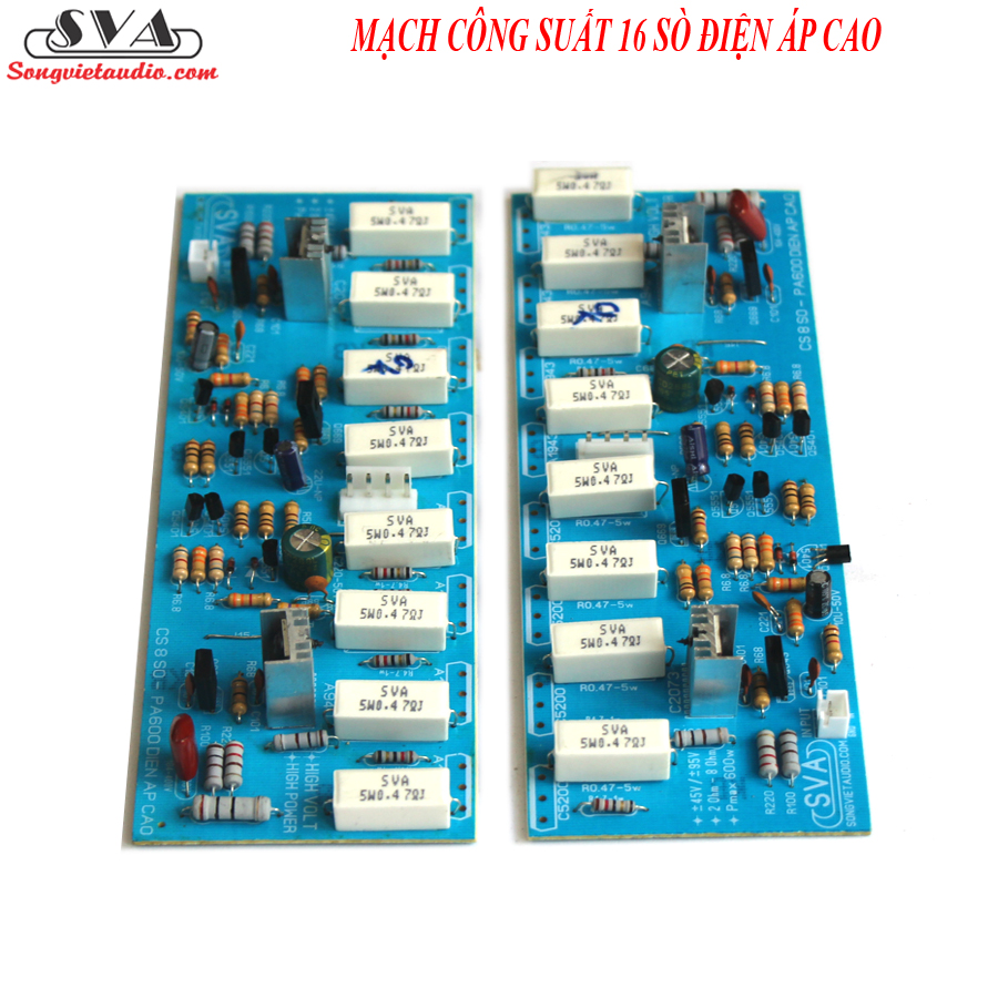 MẠCH CÔNG SUẤT 16 SÒ ĐIỆN ÁP CAO PA600 (2 KÊNH) - 1 CẶP