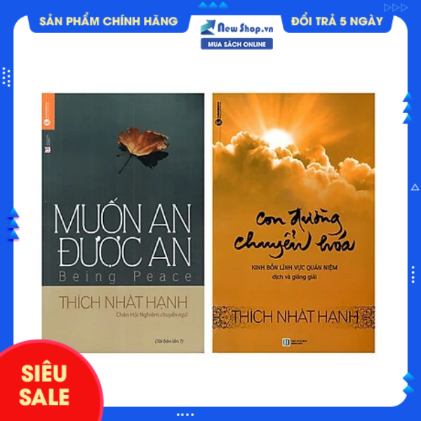 Combo 2 cuốn sách của thầy thích nhất hạnh: muốn an được an + con đường chuyển hóa - newshop