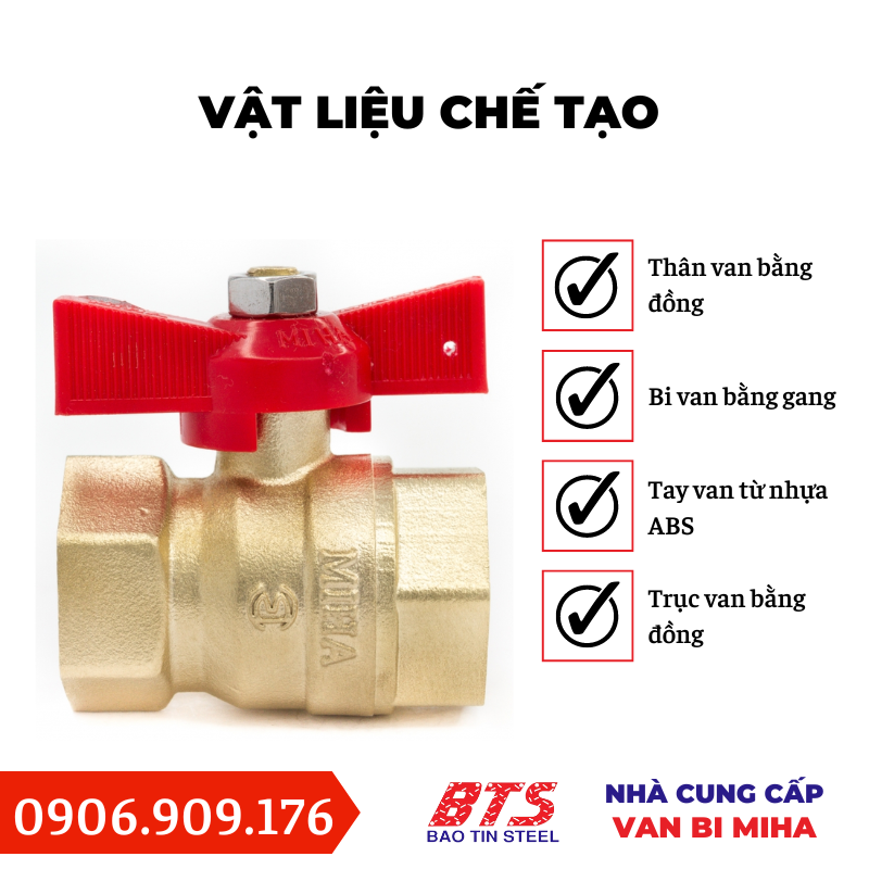 Van bi tay bướm ABS MIHA - PN16