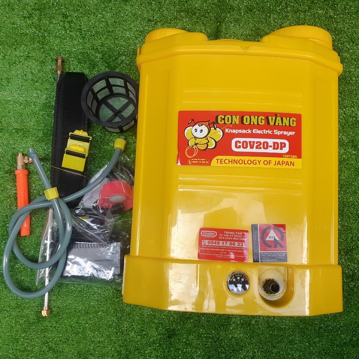 Bình Xịt Điện Con Ong Vàng 20 Lít 2 Bơm Accu Lớn
