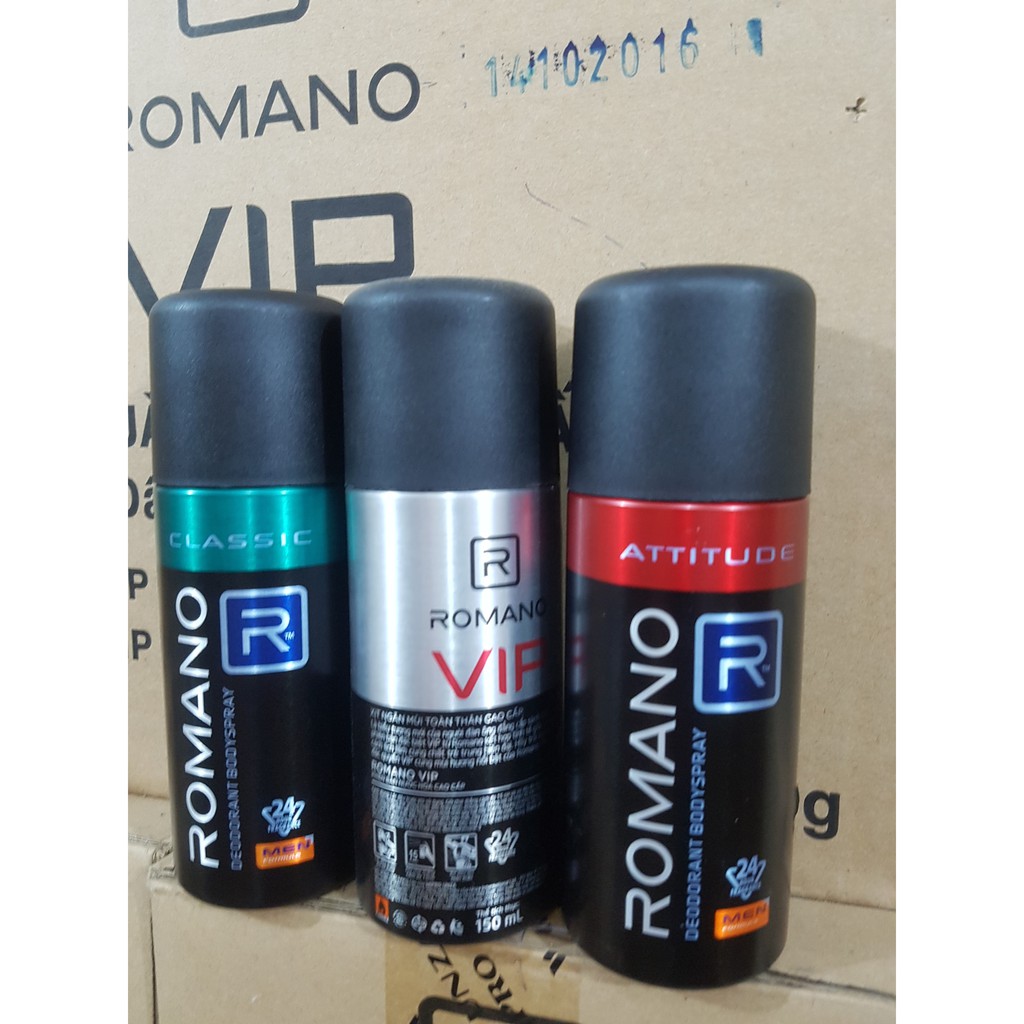 [HCM]Romano - Xịt ngăn mùi toàn thân 150ml