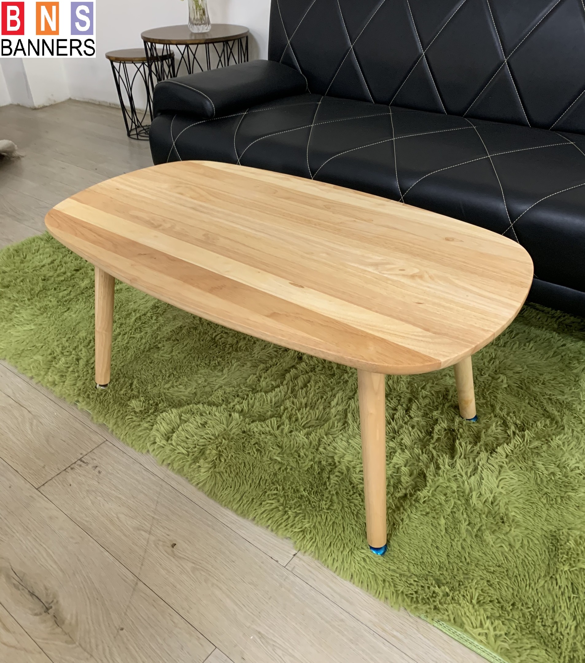 Bàn trà sofa gỗ cao su ghép 90*50*40