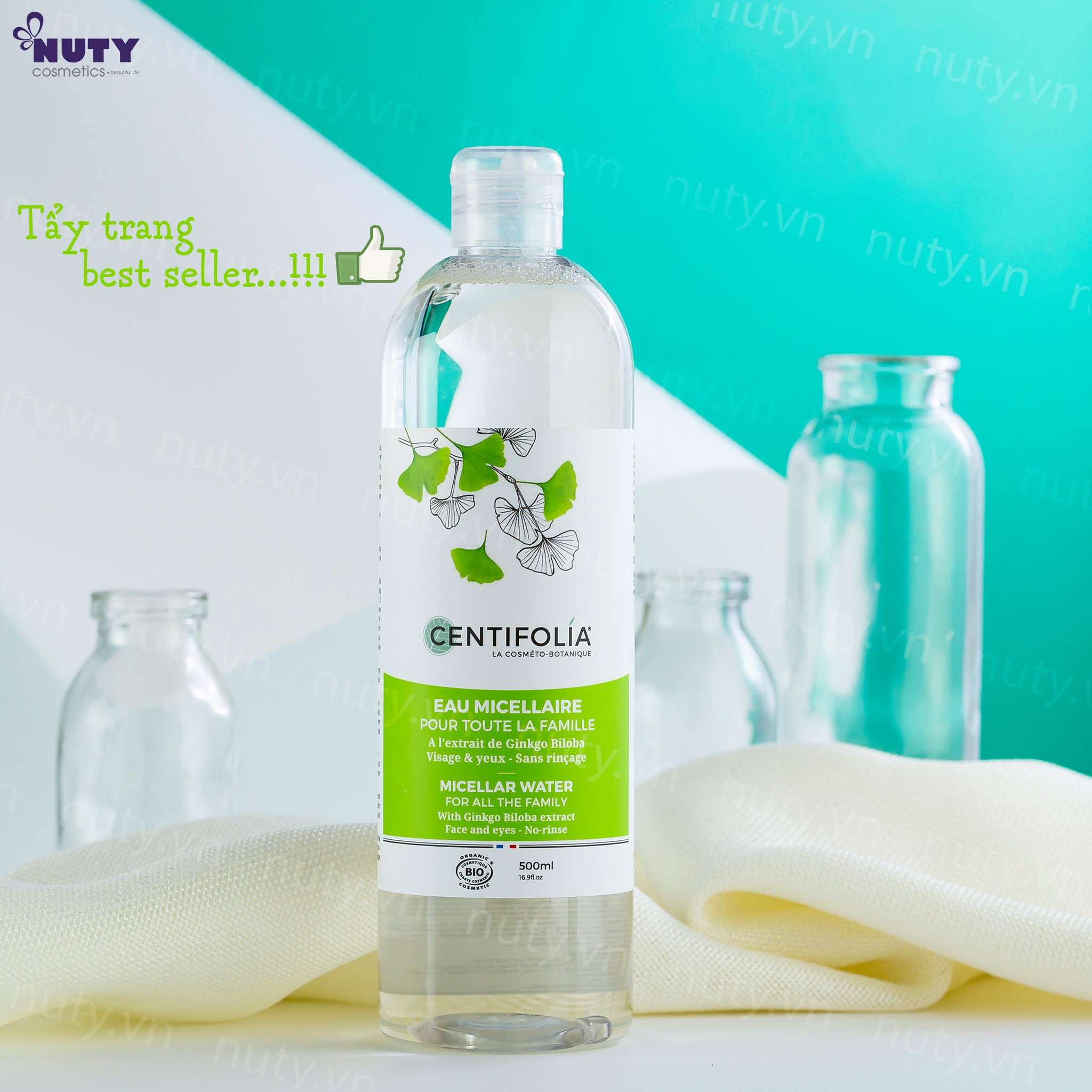 Nước Tẩy Trang Centifolia Micellar Water (500ml)