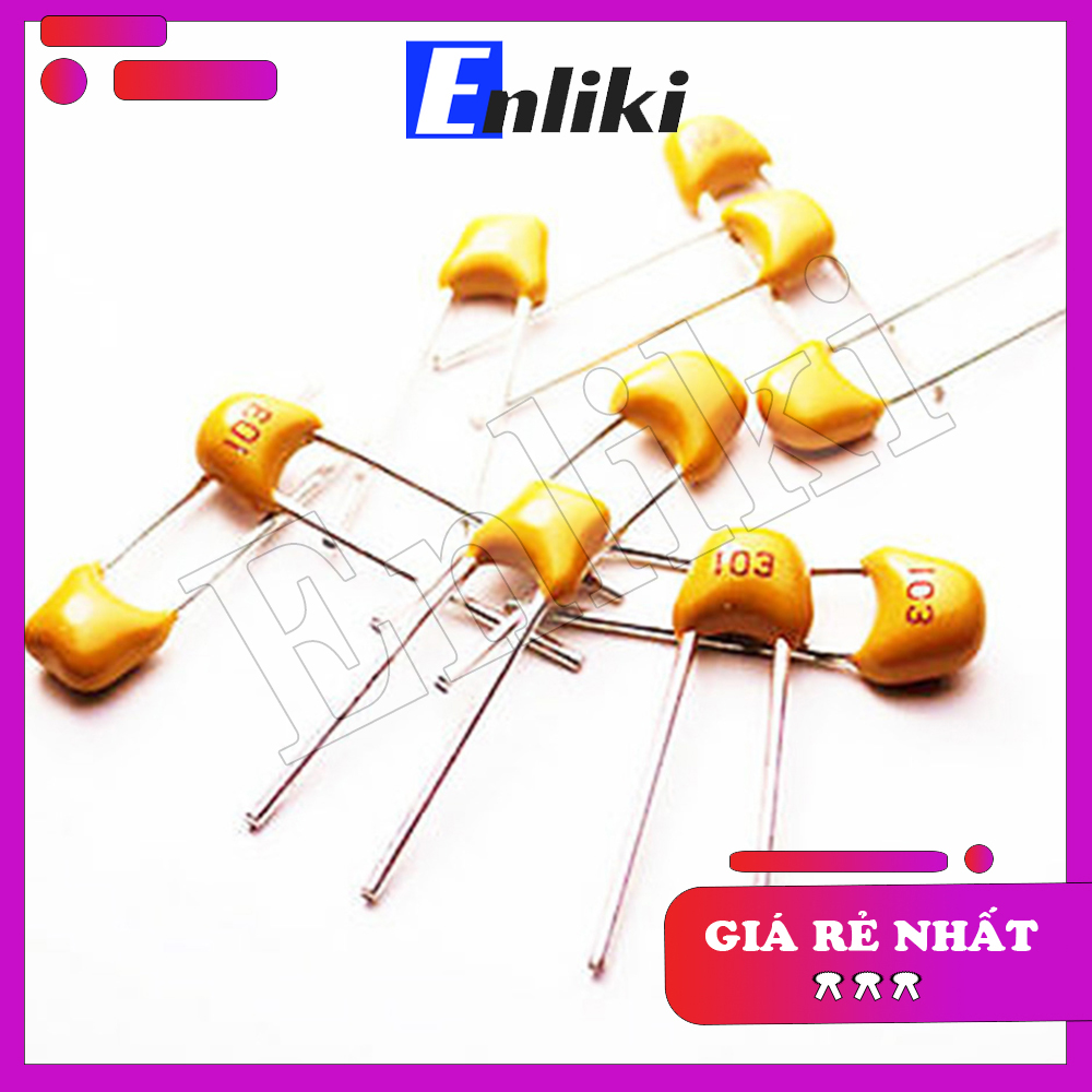 5 Chiếc Tụ Gốm Vàng 0.01uF 50V 103