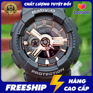 Đồng hồ Nữ Casio Baby-G BA-110RG Đen Đồng - Chống nước 200M thumbnail