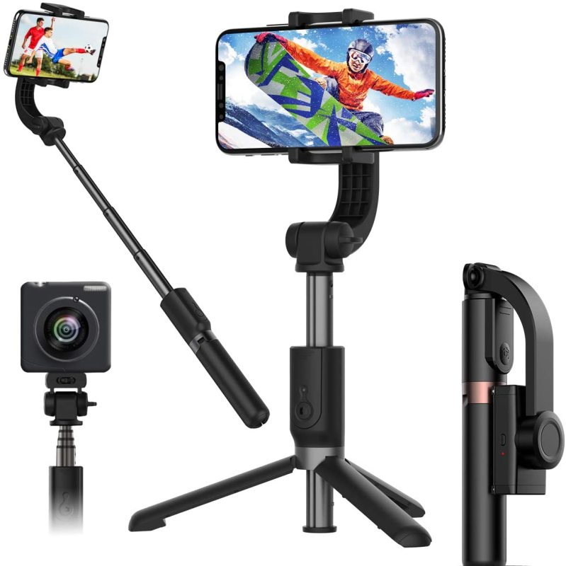 (XẢ HÀNG) Gậy Chụp Ảnh Tự Sướng,Gậy Selfie Chống Rung Điện Tử Gimbal L08 Bluetooth, Chân Đỡ Tự Đứng, Kéo Dài Tới 86cm, Giá Đỡ Ba Chân Chắc Chắn, Điều Khiển Chụp Từ Xa, Gậy Chụp Hình Quay Video Chống Rung Cao Cấp.