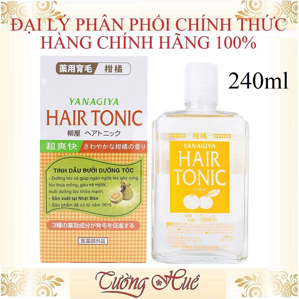 Tinh Dầu Dưỡng Mọc Tóc Hương Bưởi YANAGIYA Hair Tonic - 240ml - Cam.