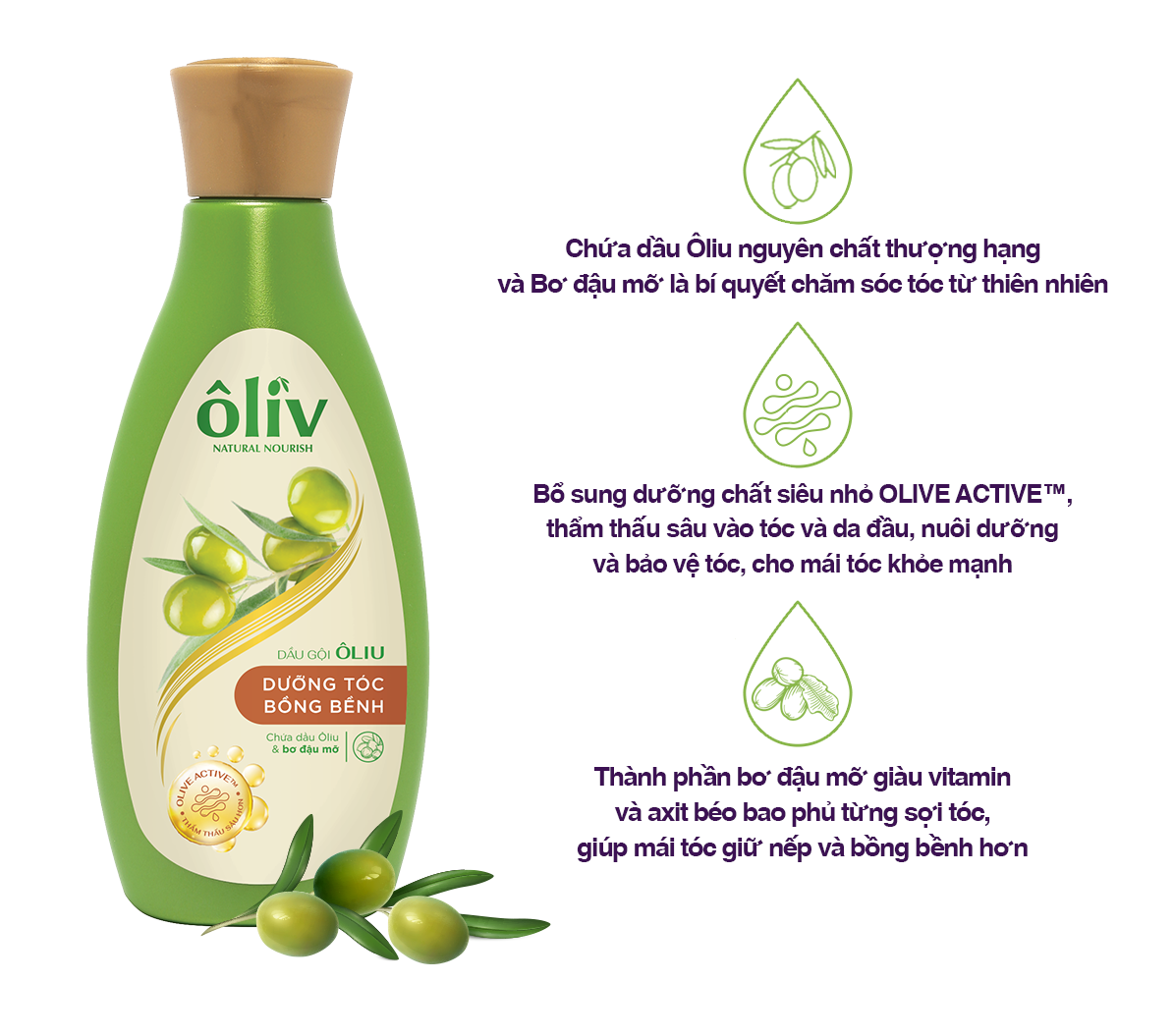 Dầu Gội Ôliv Bồng Bềnh 250ml - V20