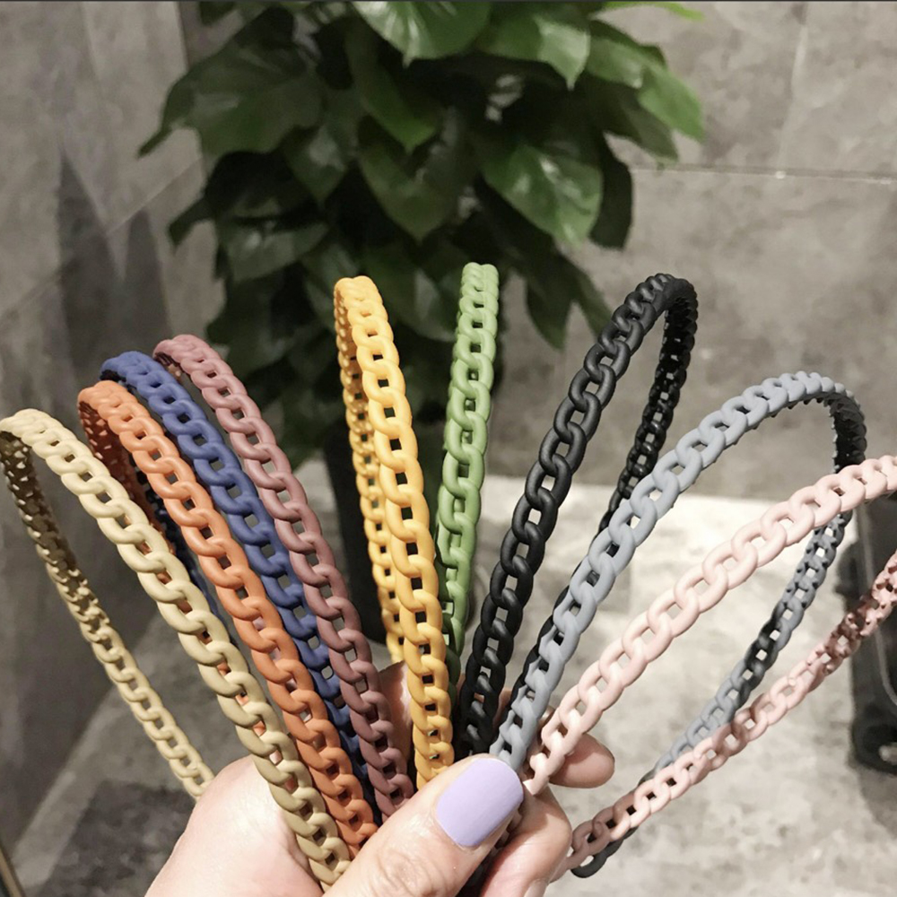 Cài tóc nhựa kiểu xích cá tính nhiều màu xinh xắn M42 Phụ kiện 68 (ngẫu nhiên)