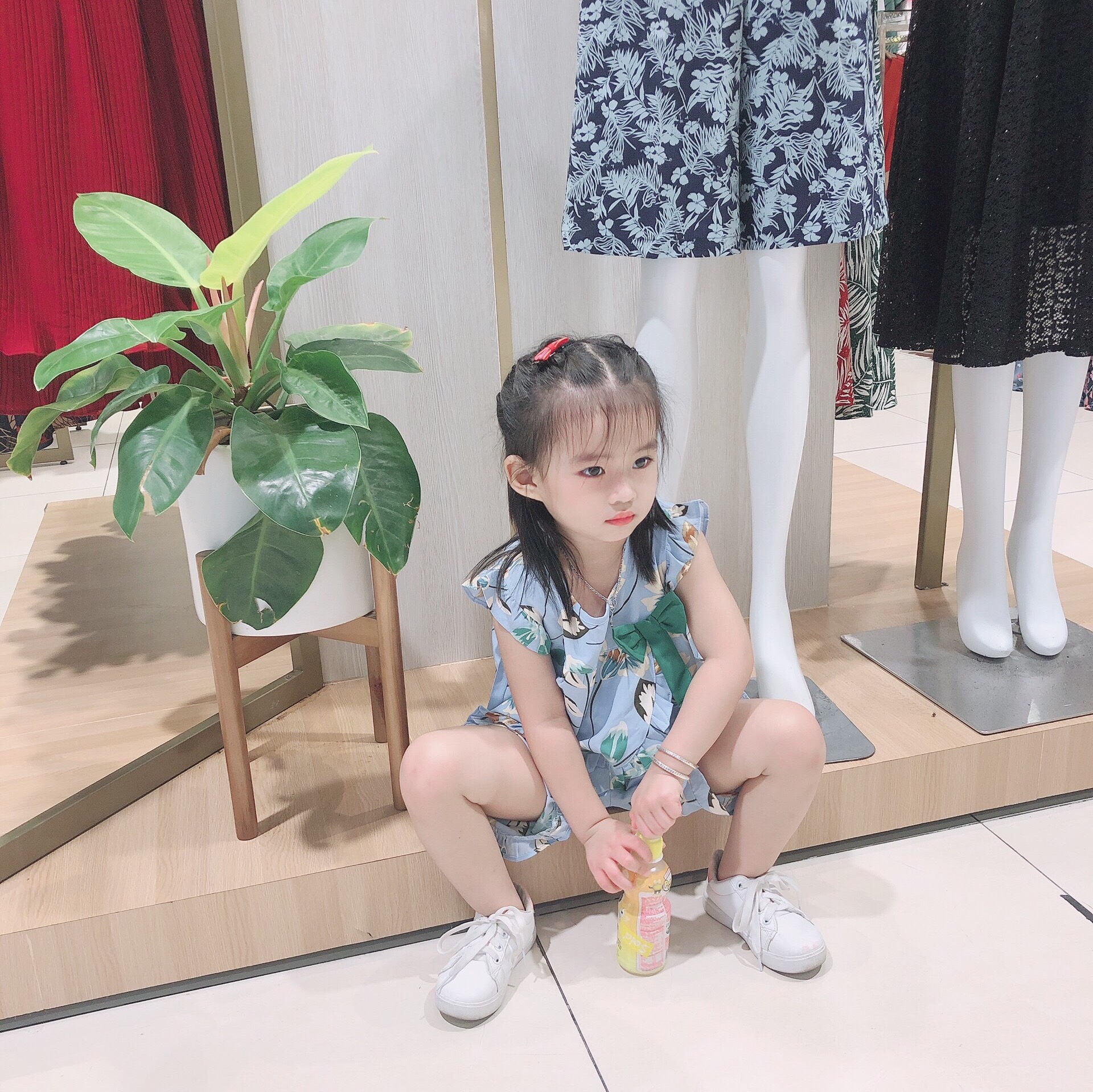 Đồ Bộ Lụa Thắt Nơ Bé Gái BabyBean (8kg-30kg)