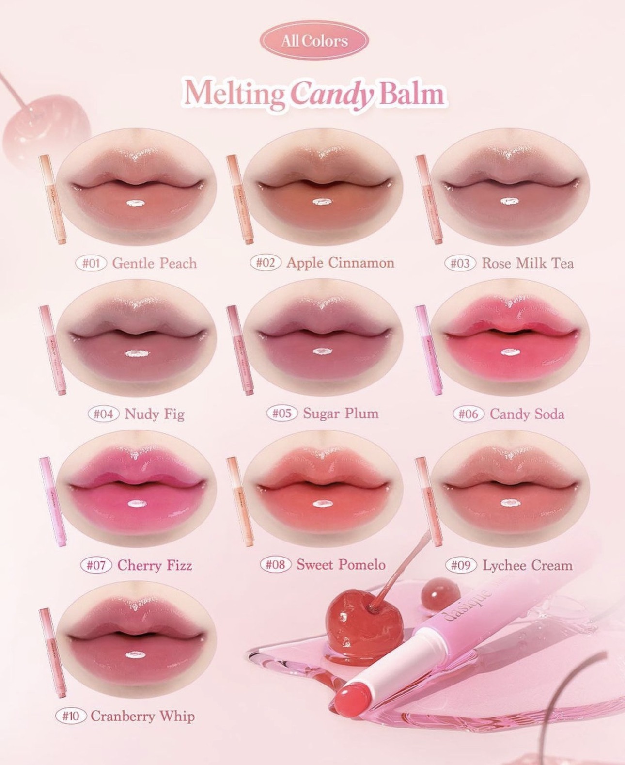 Son Dưỡng Môi Dasique Melting Candy Balm [FULL BỘ MÀU]